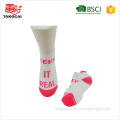 YS-82 Pink Beautiful Style Half Terry Pilate Grip Socks Soft Ankle Custom Socks